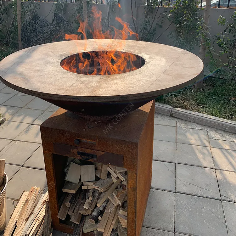 Sıcak satış ateş çukuru kare barbekü yakma donanımı ateş çukurları ızgara barbekü kamp