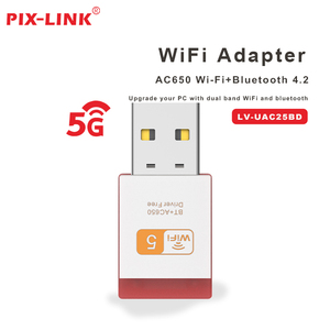 PIX-Link 5g网络适配器<span class=keywords><strong>USB</strong></span> <span class=keywords><strong>3.0</strong></span>无线电脑WiFi加密狗650Mbps便携式接收器Windows 7/8.1/10/11兼容