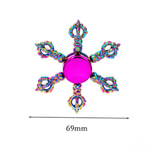 Hot bán đầy màu sắc hợp kim Thần Tài <span class=keywords><strong>Spinner</strong></span> chống căng thẳng Đồ chơi Hợp kim kẽm rực rỡ Heptagonal tay <span class=keywords><strong>spinner</strong></span> thần tài đồ chơi - Product Image 5