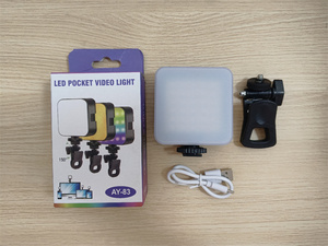 En kaliteli AY-83 RGB renkli Vlog işık kiti taşınabilir stüdyo Video aydınlatma stüdyo ışıkları performans için - Product Image 5