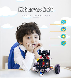 Умный робот-робот Microbit V2, набор для электронной автоматизации, Обучающие наборы для детей, программирование и обучение