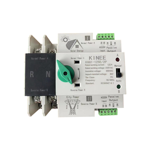 Kinee 2P 3P 4P AC 220V 63A 100A <strong>125A</strong> Uninterruptible Dual Power Automatic Transfer <strong>Switch</strong> for Solar ATS - Product Image 1