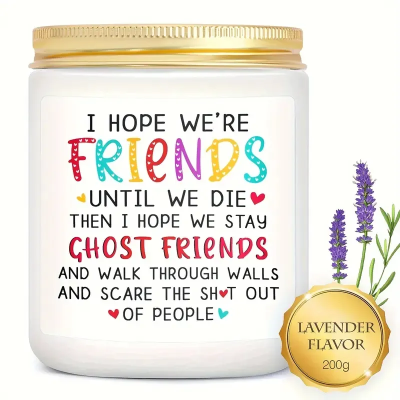 Venta al por mayor nueva vela perfumada de lavanda 7OZ vela de tarro de cristal de aromaterapia vertida a mano amistad perfecta regalo de cumpleaños para amigos