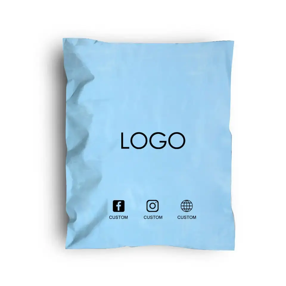 Nakliye için mailers posta çantası giysi çantası gözyaşı geçirmez giyim ambalaj özel logo baskılı plastik poli çanta