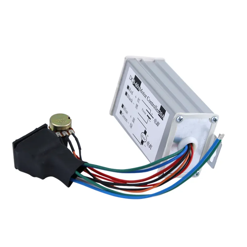 Controlador de velocidad de Motor Pwm 12v 24v 36v Dc, tablero de accionamiento de pulso 10a para ajustar el interruptor de velocidad en el controlador del Motor