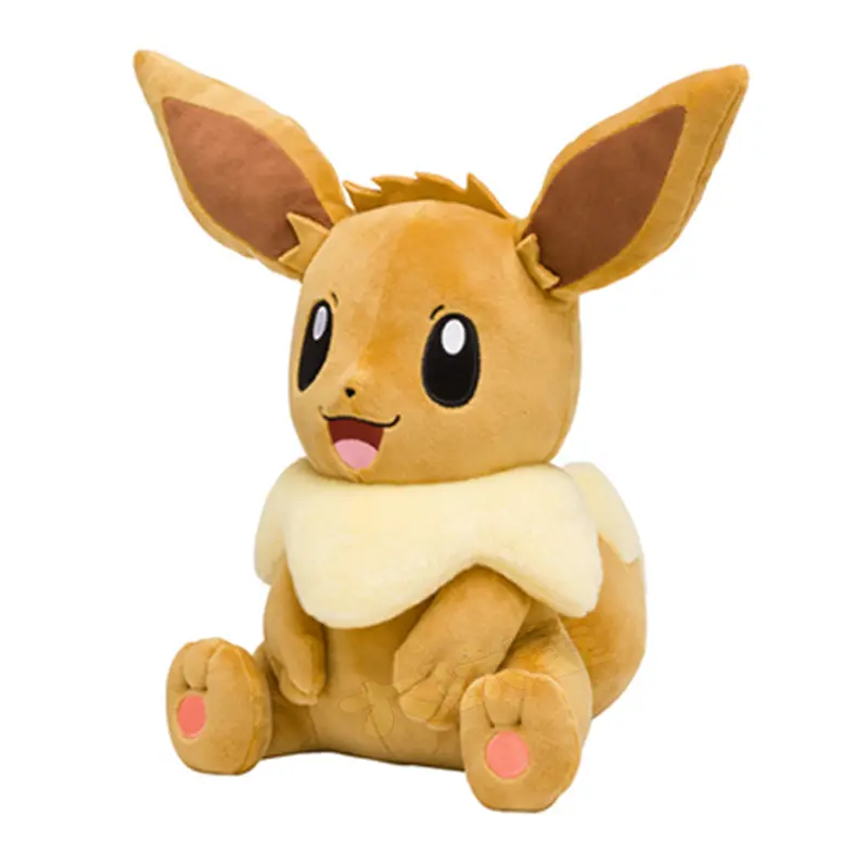 Muñeca de peluche eevee, juguete de familia, familia, Luna, Hada, gran postura sentado, original, marrón