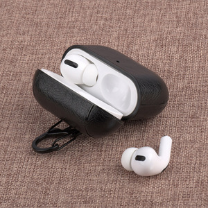 Iş anahtarlık kanca hava Pod 2 3 PU deri darbeye kapak koruyucu durumlarda Apple için Airpods Pro kulaklık aksesuarları - Product Image 4