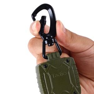 Cao nhiệm vụ 24 \ "dài dây thép hợp kim kẽm Carabiner móc quân đội màu xanh lá cây có thể thu vào Quảng trường huy hiệu Reel huy hiệu chủ & phụ kiện - Product Image 2