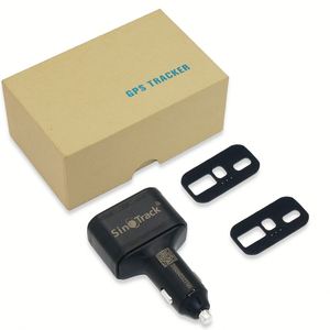 Sinotrack แบบดิจิตอลชนิด C ที่ชาร์จในรถยนต์แบบ USB คู่ขนาดเล็ก ST-909 GPS