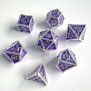 Nian Biểu Tượng Tùy Chỉnh 7Pcs Kẽm Hợp Kim Ma Thuật <span class=keywords><strong>Dice</strong></span> Set 25Mm Đa Diện Hội Đồng Quản Trị Trò Chơi & - Product Image 4