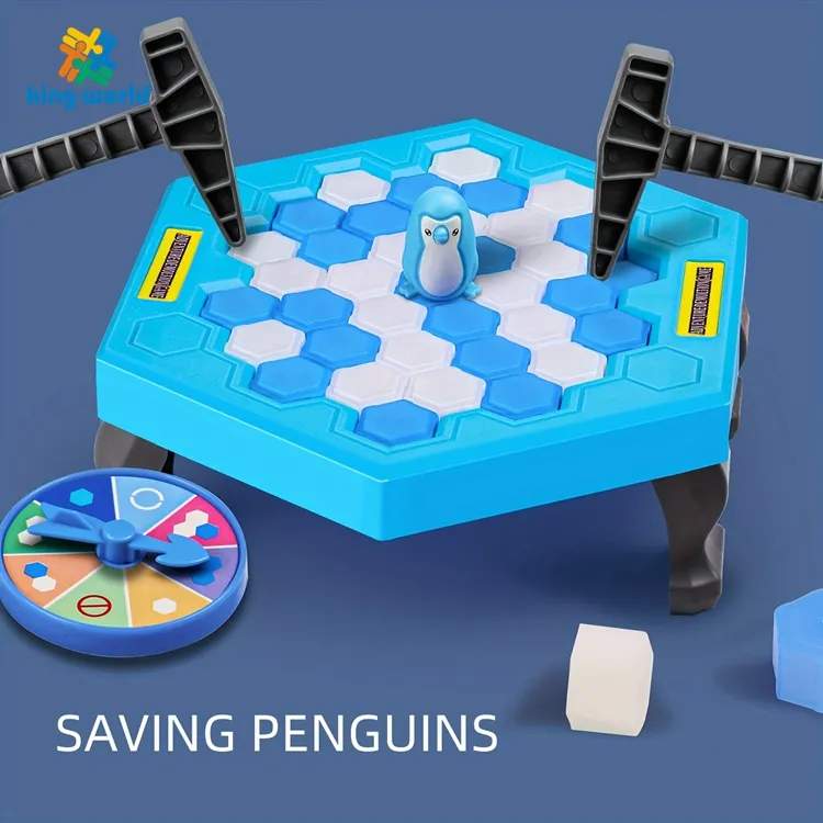 2024 Novo Enigma Cérebro Pensando Treinamento Brinquedo Educacional Batendo Cubos De Gelo Resgate Little Penguins Ice Breaking Brinquedos