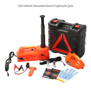 ポータブル12vロードサイドレスキュー4in1充電式車用電動油圧ジャッキ、タイヤポンプインフレーター電動レンチセット付き