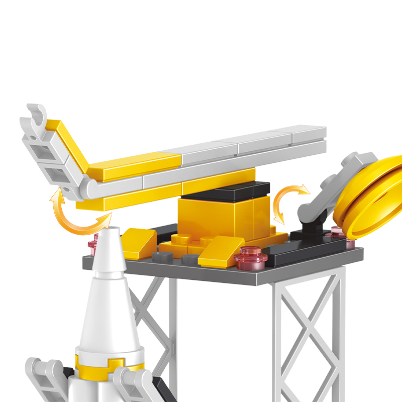 COGO City Series 4 In 1 DIY Space Rocket 3D Model Plastic Building Blocks Toys for Kids