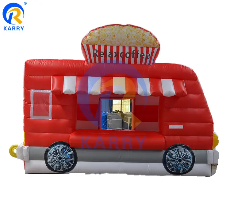 Alta qualità indoor personalizzato cibo gonfiabile camion pizza casa gonfiabile parco giochi cabine di carnevale pubblicità casa tenda