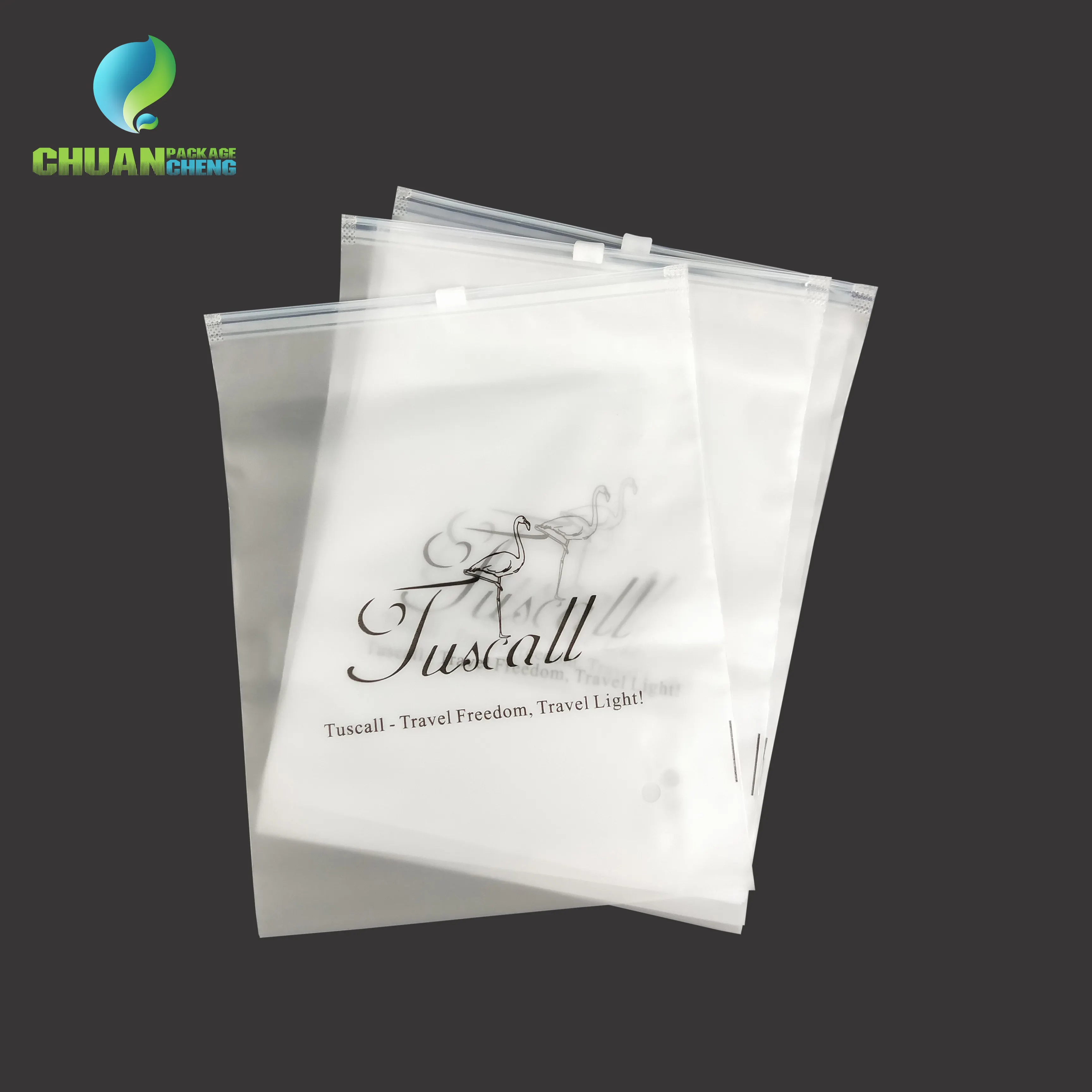 Varisized white transparent blank sanded jewelry candy zipper plastic bag zip lock packaging