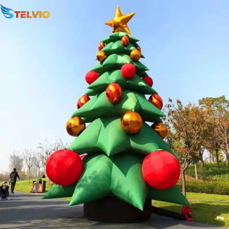 Hot Sale Aufblasbarer Weihnachts baum Weihnachts dekoration Aufblasbarer Baum Mit Led Light Giant Aufblasbares Modell Für Weihnachten
