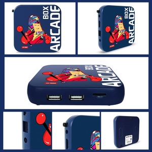 卸売アーケードボックス256G有線ビデオゲームマシンボックスPS1/PSP/N64/DC用4KHDディスプレイ子供用ゲームコンソール付き