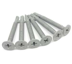 Kanat vidası ile 1/4 yılında yeşil Ruspert kaplamalı 1-ahşap vida. - Product Image 5