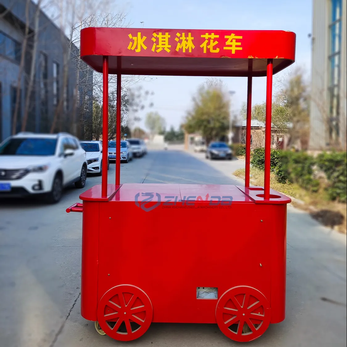Carrello per gelato Mobile rosso carrello per Snack carrello per distributori automatici di cibo supermercato merce carrello per alimenti