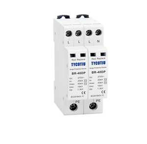 BR275-40DP 4Pタイプ3 40kA Thunder Lightning ArrestorサージプロテクターSPD Lightning Protection付き耐久性のあるプラスチック製