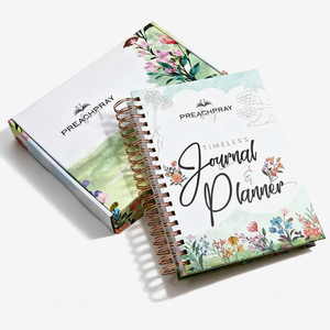 יומן יומי כריכה קשה עם הדפסה בהתאמה אישית, ספירלה כפולה, מחיר מפעל, סיטונאי - Product Image 1