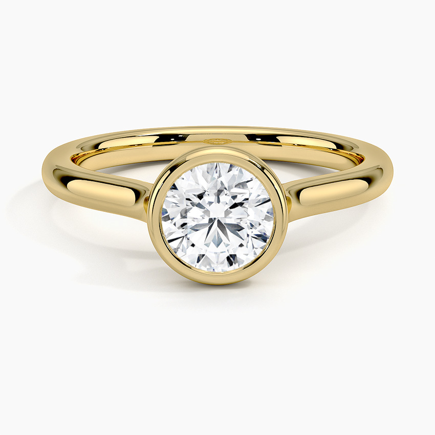 Anillo de moissanita de 1 quilate redondo