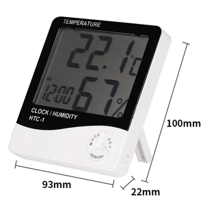 Medidor de humedad y temperatura electrónico LCD con sensor de temperatura y humedad