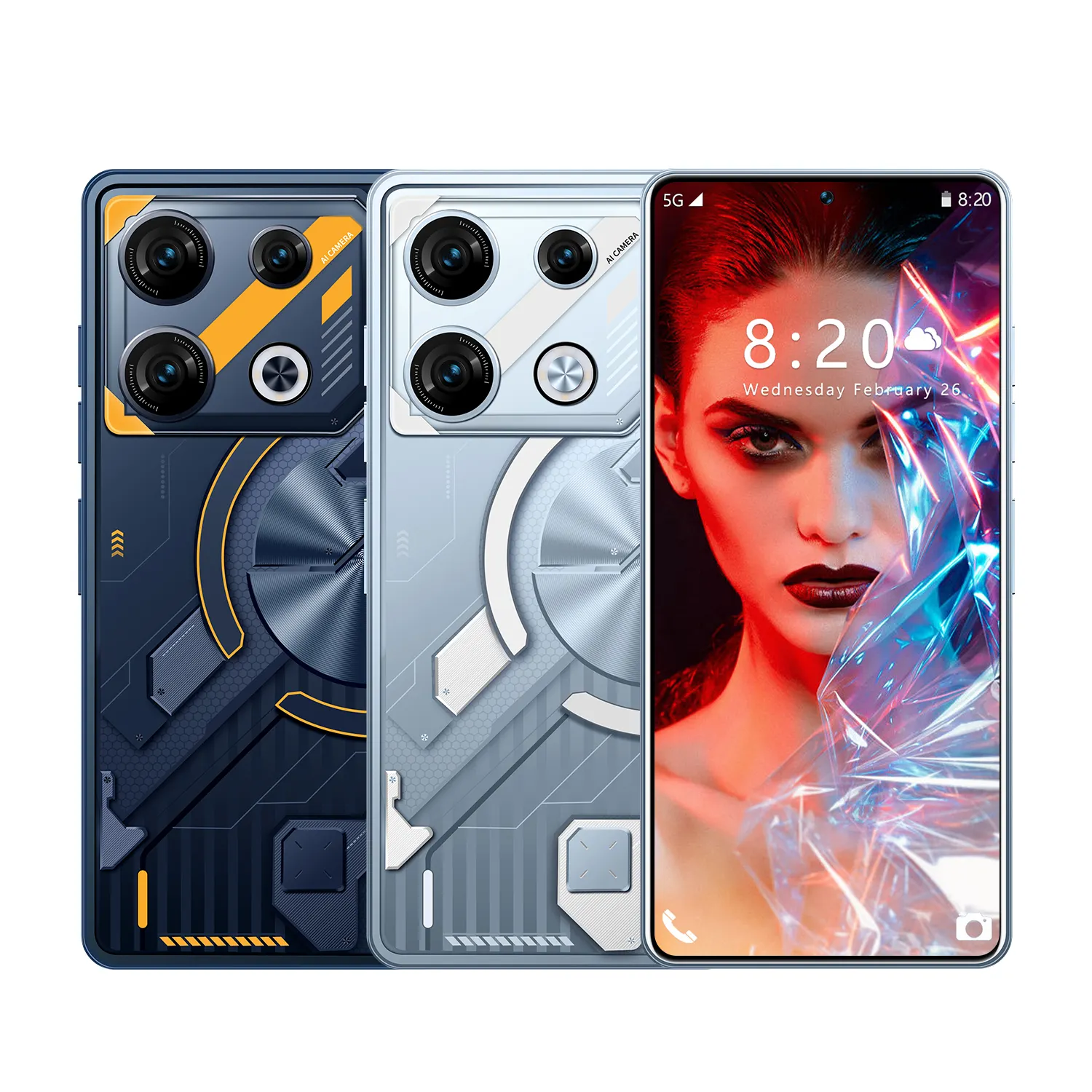 Venta caliente Gt10pro 6,54 pulgadas teléfono inteligente 4G LTE 3GB RAM 32GB ROM Android 10,0 Quad Core 4000mAh Face ID tipo C OTG teléfono