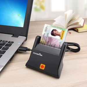 USB Portable Contact Smart <strong>Card</strong> <strong>Reader</strong> for SIM/IC/ATM Chip ISO7816 Compliant External Installation Win/Android Compatibility - Product Image 1