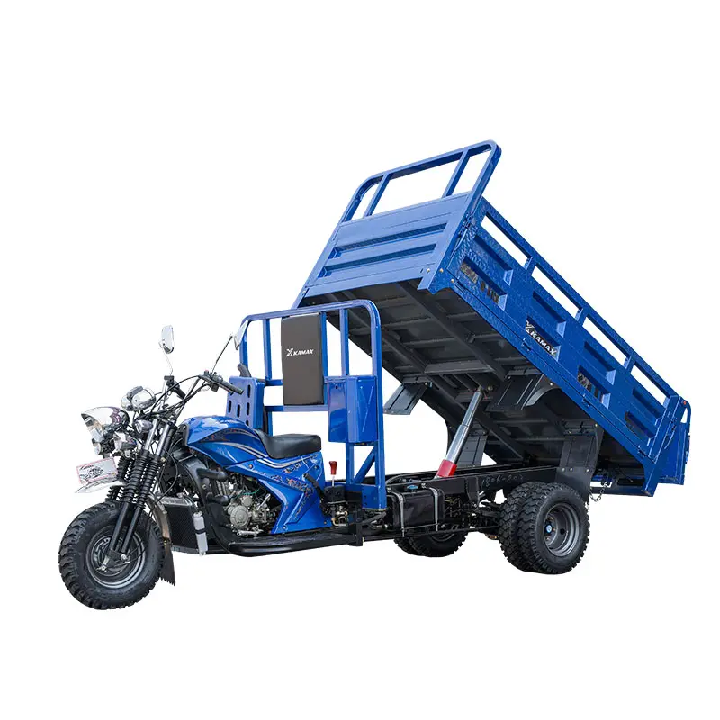 KAMAX चीनी कारखाने टिपर पांच पहिया तिपहिया मोटर चालित गैस संचालित 300cc स्वयं लोडर तीन पहिया कार्गो Tricycle विनिर्माण