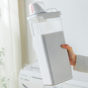 Contenitore di stoccaggio in plastica trasparente da 2,9l/98oz per detersivo per bucato e contenitori e contenitori in polvere - Product Image 1
