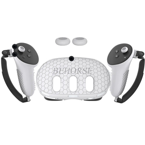 Silicone Protective Cover Set for <strong>Quest</strong> 3 Headset Head Face Cover Eye Pad Handle Grip Button Cap VR Accessories for Meta <strong>Quest</strong> 3 - Product Image 1