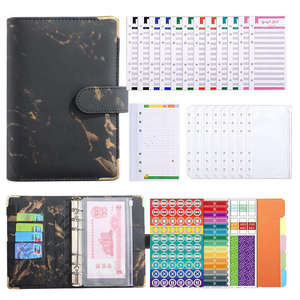 Custom Save Stickers 3 Piece Budgeting Planer 100 Days Challenge Binder <strong>Folder</strong> Marble <strong>Notebooks</strong> Sheet Binder - Product Image 3