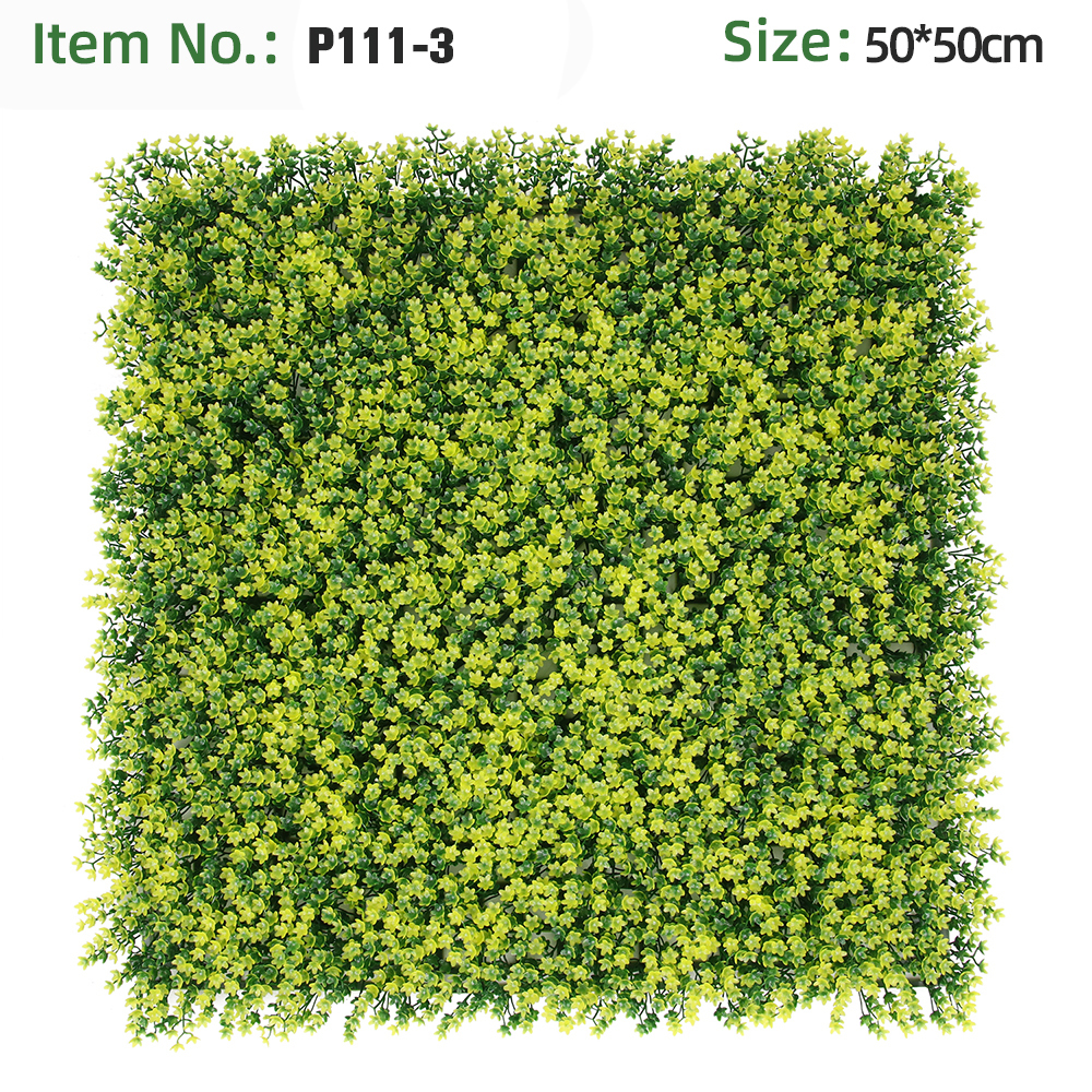 Artificial Light Yellow Green Boxwood Hedge Panel