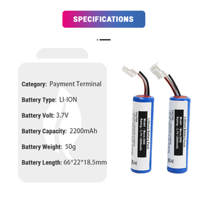 3.7V 2600mAh Li-ion thay thế di chuyển 2500 f26402298 295006044 f26401964 POS Pin cho ingenico POS thiết bị đầu cuối - Product Image 2