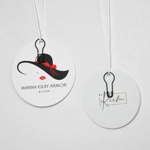 Etiquetas colgantes personalizadas de alta calidad con logotipo en relieve de marca propia personalizada, cadenas de etiquetas con logotipo personalizado, etiqueta colgante para ropa - Product Image 4