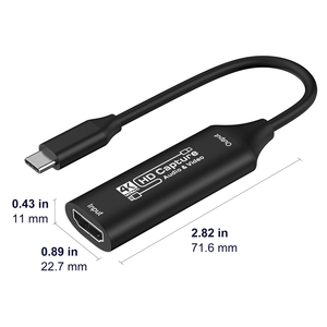 Tarjeta de captura de audio/video a captura USB C 4K con dispositivos adaptadores tipo C para juegos de transmisión de video en vivo - Product Image 6