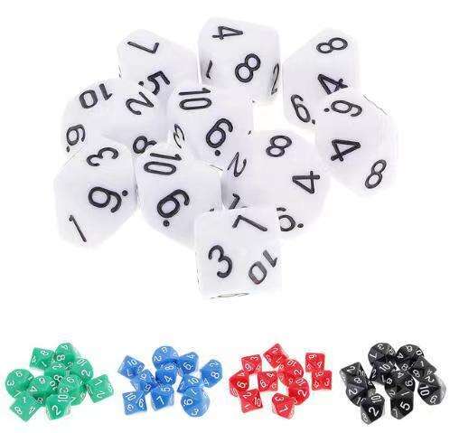 Ten sided dice