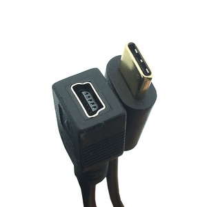 迷你USB 2.0 5Pin母至USB3.1型C公连接器数据适配器电缆 - Product Image 3