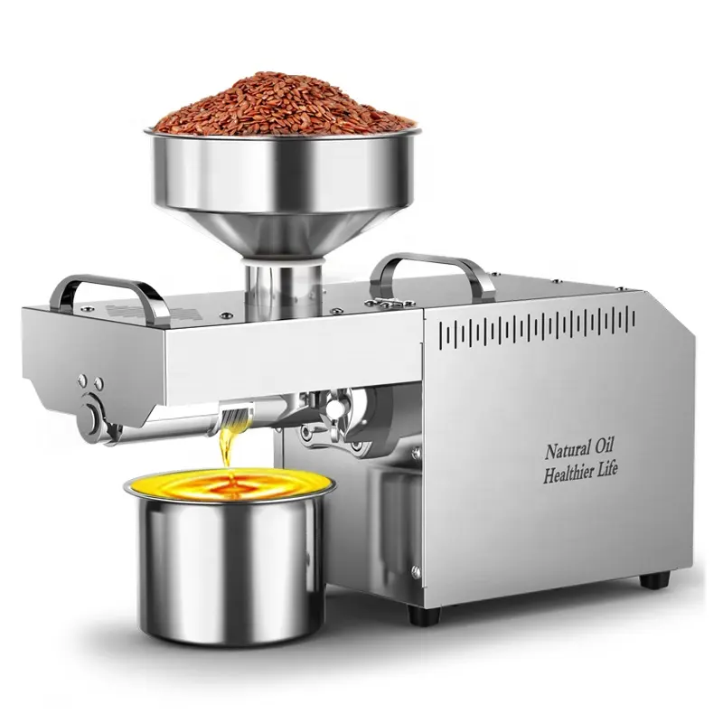 220V/110V Heat Cold Home Oil Press Machine Soy Bean Peanut Walnut Seed Oil Presser Pressing Machines High Oil Extraction