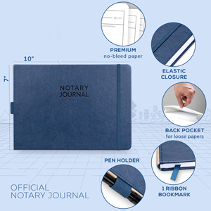 Customization Dark Blue Official Public Record Book <strong>Log</strong> Book Notary Journal <strong>Notebook</strong> for Notarial Acts &amp; Records - Product Image 3