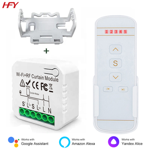Interruptor de cortina RF inteligente, módulo de Motor TUYA WIFI de 110V/220V, Control remoto de 5 canales para persianas enrollables, código rodante de garaje