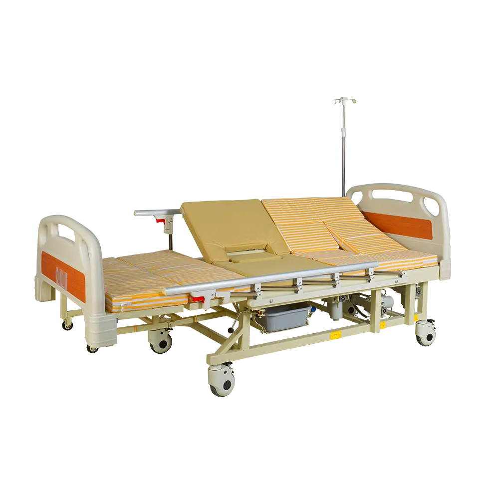 Медицинская Больничная стальная Больничная медицинская койка DH04 медицинская Больничная кровать для ухода на дому с туалетом