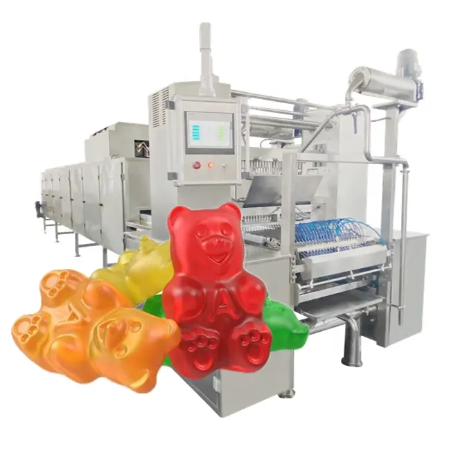 Children sleep 2 colour soft candy maker gummy bear candy forming making machine