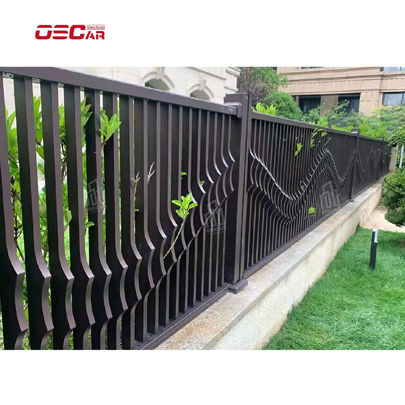 Fence Wholesale Black Design Garden Privacy Safety Cheap Fence Panels UV Resistance Wood Plastic Composite Wpc Garden Buildings