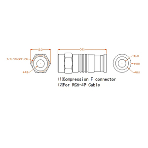 工厂供应RG6压缩F型连接器，用于射频应用 - Product Image 4
