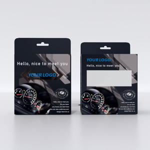 <strong>Display</strong> Boxes Clear <strong>Window</strong> Retail Hanging Packaging Matte Black Folding Cardboard Hang Tab Paper <strong>Box</strong> <strong>With</strong> <strong>Custom</strong> Logo Printing - Product Image 1
