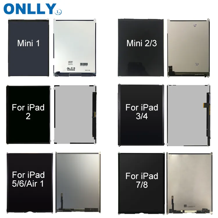 สำหรับ iPad จอแอลซีดีที่มีราคาขายส่ง2 3 4 5 6 7 8อากาศมินิ1 2 3 A2197 A2200 A2198จอแอลซีดีสำหรับ iPad Digitizer