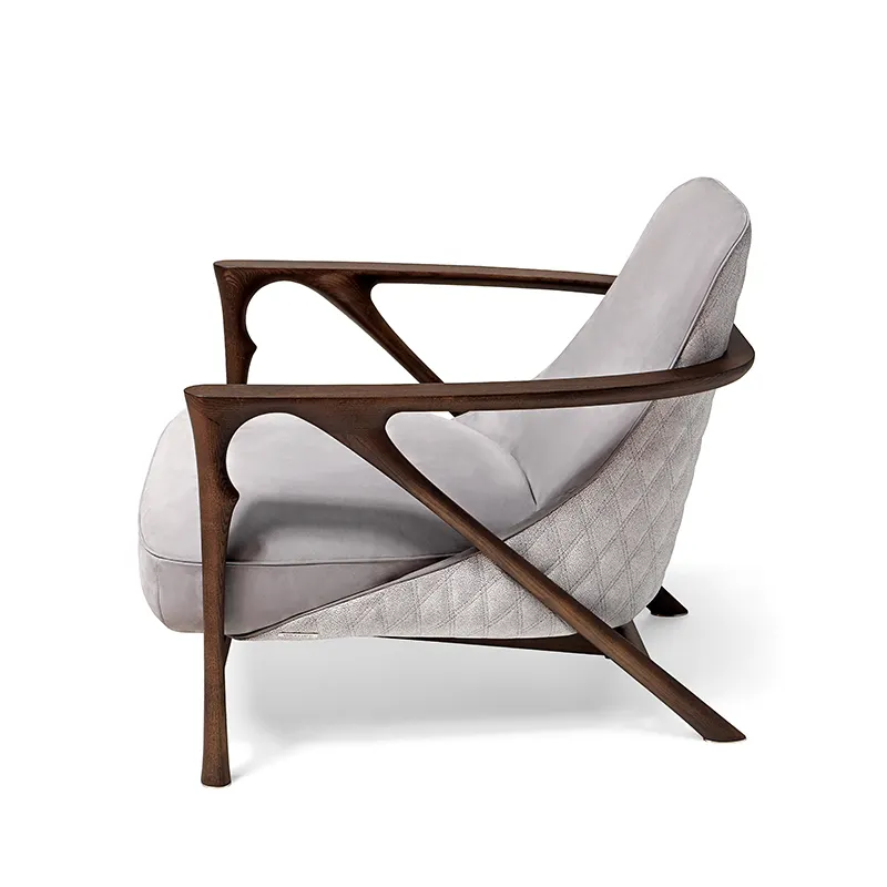 Rich Furniture Luxury Round Single Sofa Chair sedia con accento in pelle di velluto per Hotel Cafe Home Leisure Club poltrona da soggiorno