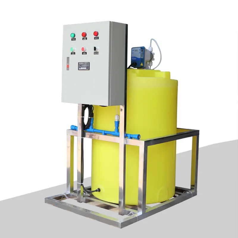 Máquina dosificadora de cloración Alum Acid Floc Tank Floculación Sistema de dosificación para proceso de planta de tratamiento de agua